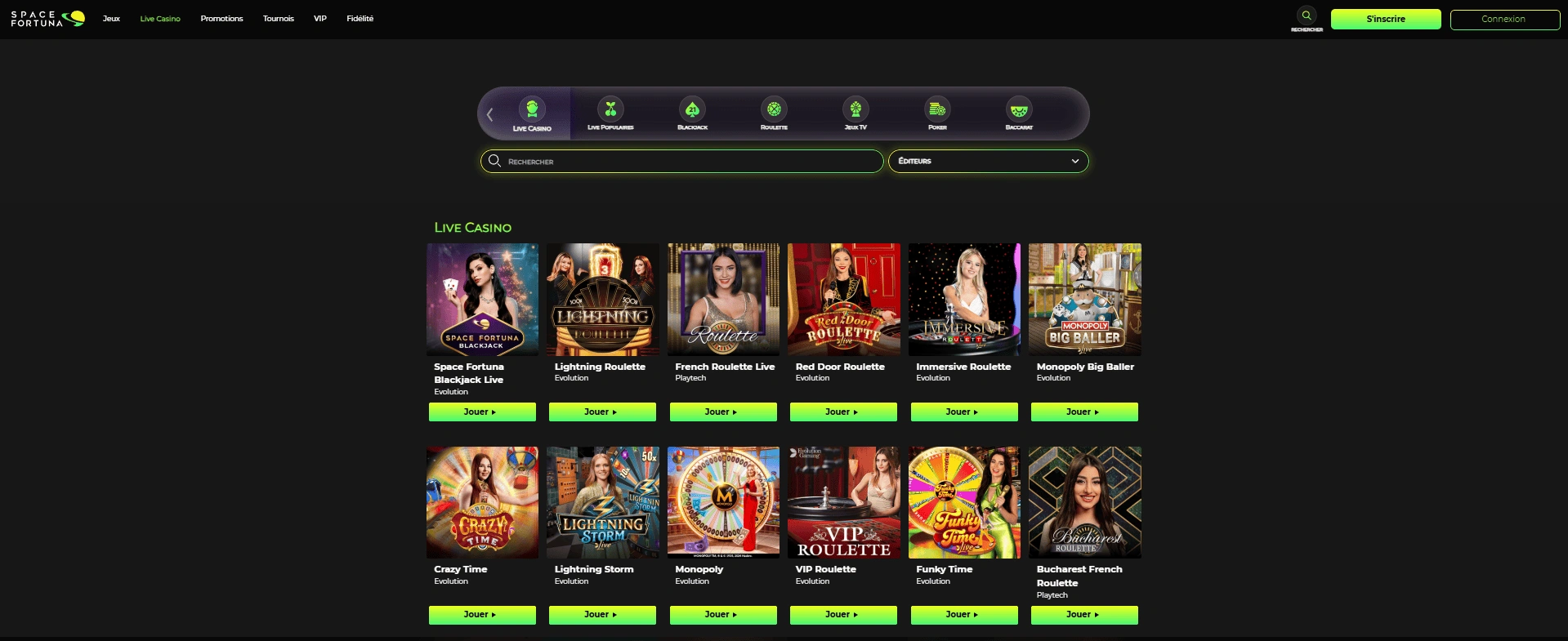 Jeux Space Fortuna casino